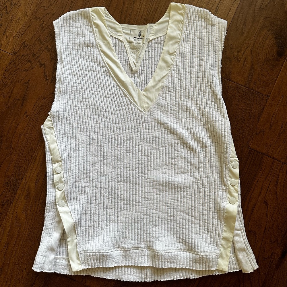 Free People Movement White Oversized Vest/Tank Top